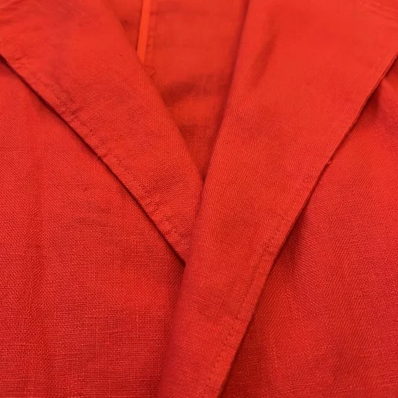 EILEEN FISHER Coral Organic Linen Jacket LARGE Oversize Top Capsule Large L - Picture 12 of 16